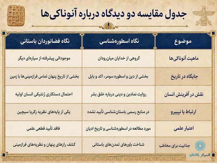 آنوناکی‌ها چه کسانی بودند؟ بررسی راز خدایان سومری، نیبیرو، زکریا سیچین، آفرینش انسان و نظریه موجودات فرازمینی.